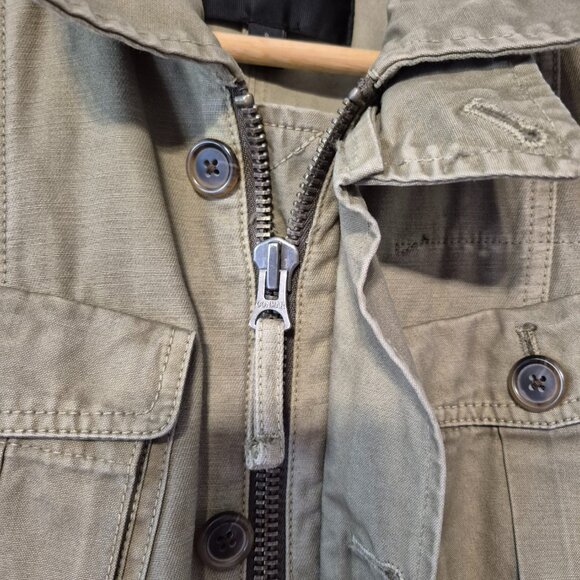 J. Crew Khaki Boyfriend Utility Military Field Cargo Army Jacket Size Small - Picture 4 of 16